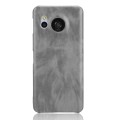 For Sharp Aquos Sense8 Litchi Texture Back Cover Phone Case(Grey)