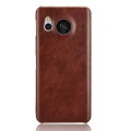 For Sharp Aquos Sense8 Litchi Texture Back Cover Phone Case(Brown)