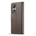 For Honor 90 Pro LC.IMEEKE Calf Texture Leather Phone Case(Coffee)