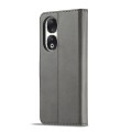 For Honor 90 LC.IMEEKE Calf Texture Leather Phone Case(Grey)