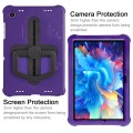 For Samsung Galaxy Tab A9+ Shield 360 Rotation Handle EVA Shockproof PC Tablet Case(Purple Black)