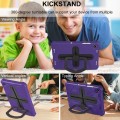 For Samsung Galaxy Tab A9+ Shield 360 Rotation Handle EVA Shockproof PC Tablet Case(Purple Black)