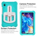 For Samsung Galaxy Tab A9 Shield 360 Rotation Handle EVA Shockproof PC Tablet Case(Mint Green Beige)