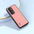 For Honor Magic VS2 ABEEL Genuine Leather Wave Black Edge Phone Case(Pink)