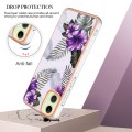 For Samsung Galaxy A05 Electroplating IMD TPU Phone Case(Purple Flower)