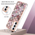 For Samsung Galaxy A05s Electroplating IMD TPU Phone Case(Pink Scales)
