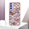 For Samsung Galaxy A15 5G Electroplating IMD TPU Phone Case(Pink Scales)