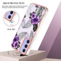 For Samsung Galaxy A15 5G Electroplating IMD TPU Phone Case(Purple Flower)