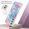 For Samsung Galaxy A25 5G Electroplating IMD TPU Phone Case(Blue Marble)