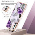 For Samsung Galaxy A25 5G Electroplating IMD TPU Phone Case(Purple Flower)