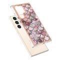 For Samsung Galaxy S24 Ultra 5G Electroplating IMD TPU Phone Case(Pink Scales)