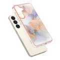 For Samsung Galaxy S24+ 5G Electroplating IMD TPU Phone Case(White Marble)