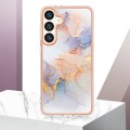 For Samsung Galaxy S24 5G Electroplating IMD TPU Phone Case(White Marble)