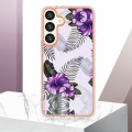 For Samsung Galaxy S24 5G Electroplating IMD TPU Phone Case(Purple Flower)