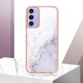 For Samsung Galaxy A15 5G Electroplating Marble Dual-side IMD Phone Case(White 006)