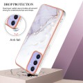 For Samsung Galaxy A15 5G Electroplating Marble Dual-side IMD Phone Case(White 006)