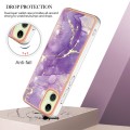 For Samsung Galaxy A05 Electroplating Marble Dual-side IMD Phone Case(Purple 002)