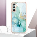 For Samsung Galaxy A25 5G Electroplating Marble Dual-side IMD Phone Case(Green 003)