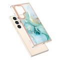 For Samsung Galaxy S24 Ultra 5G Electroplating Marble Dual-side IMD Phone Case(Green 003)