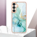 For Samsung Galaxy S24 5G Electroplating Marble Dual-side IMD Phone Case(Green 003)