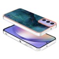 For Samsung Galaxy A15 5G Electroplating Marble Dual-side IMD Phone Case(Green 017)