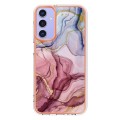 For Samsung Galaxy A15 5G Electroplating Marble Dual-side IMD Phone Case(Rose Red 014)