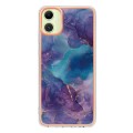 For Samsung Galaxy A05 Electroplating Marble Dual-side IMD Phone Case(Purple 016)