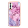 For Samsung Galaxy A25 5G Electroplating Marble Dual-side IMD Phone Case(Pink 013)