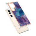 For Samsung Galaxy S24 Ultra 5G Electroplating Marble Dual-side IMD Phone Case(Purple 016)