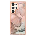 For Samsung Galaxy S24 Ultra 5G Electroplating Marble Dual-side IMD Phone Case(Rose Gold 015)