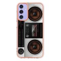 For Samsung Galaxy A15 5G Electroplating Marble Dual-side IMD Phone Case(Retro Radio)
