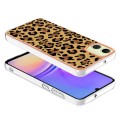 For Samsung Galaxy A05 Electroplating Marble Dual-side IMD Phone Case(Leopard Print)