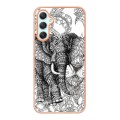 For Samsung Galaxy A25 5G Electroplating Marble Dual-side IMD Phone Case(Totem Elephant)