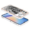 For Samsung Galaxy A25 5G Electroplating Marble Dual-side IMD Phone Case(Totem Elephant)