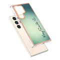 For Samsung Galaxy S24 Ultra 5G Electroplating Marble Dual-side IMD Phone Case(Smile)