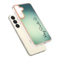 For Samsung Galaxy S24+ 5G Electroplating Marble Dual-side IMD Phone Case(Smile)