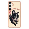 For Samsung Galaxy S24+ 5G Electroplating Marble Dual-side IMD Phone Case(Lucky Dog)