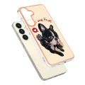 For Samsung Galaxy S24+ 5G Electroplating Marble Dual-side IMD Phone Case(Lucky Dog)
