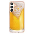 For Samsung Galaxy S24+ 5G Electroplating Marble Dual-side IMD Phone Case(Draft Beer)