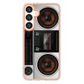 For Samsung Galaxy S24 5G Electroplating Marble Dual-side IMD Phone Case(Retro Radio)