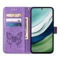 For Huawei Mate 60 Embossed Butterfly Leather Phone Case(Purple)