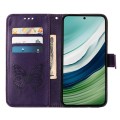 For Huawei Mate 60 Embossed Butterfly Leather Phone Case(Dark Purple)