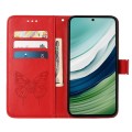 For Huawei Mate 60 Embossed Butterfly Leather Phone Case(Red)