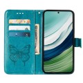 For Huawei Mate 60 Embossed Butterfly Leather Phone Case(Blue)