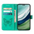 For Huawei Mate 60 Pro Embossed Butterfly Leather Phone Case(Green)