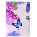 For 7 inch Universal Colored Drawing Stitching Leather Tablet Case(Butterfly)