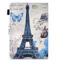 For 7 inch Universal Colored Drawing Stitching Leather Tablet Case(Iron Tower)