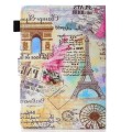 For 7 inch Universal Colored Drawing Stitching Leather Tablet Case(Romantic Paris)