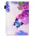 For 8 inch Universal Colored Drawing Stitching Leather Tablet Case(Butterfly)