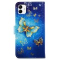 For Samsung Galaxy A05 Painted Pattern Horizontal Flip Leather Phone Case(Butterfly)